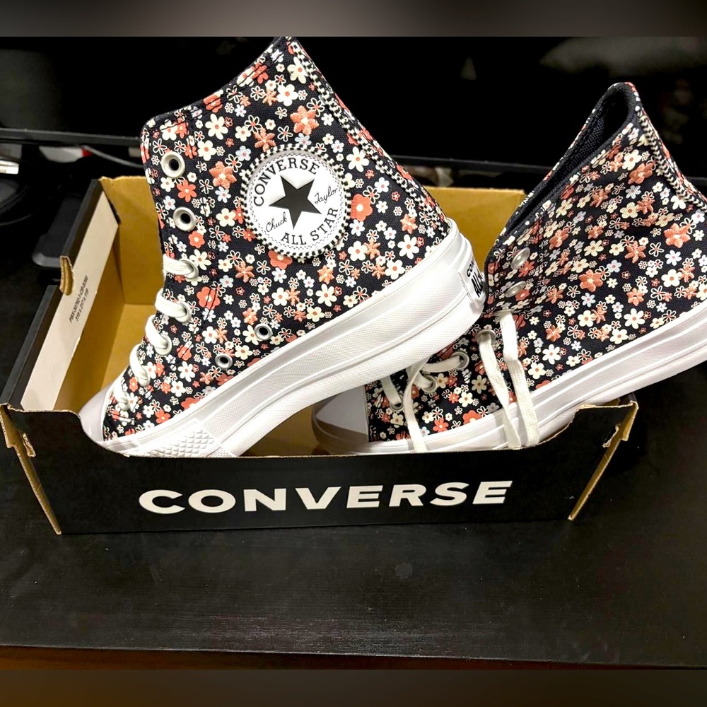 Converse Floral High-Top Sneakers